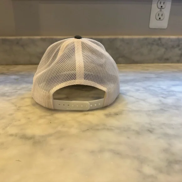 Gray and White Mesh Trucker Hat - Picture 3 of 3
